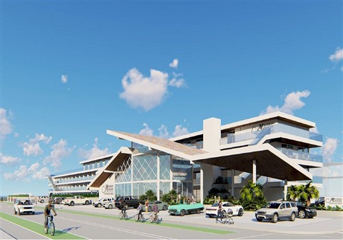 Exterior view of the Madison Resort Wildwood Crest hotel opening in 2024 New hotel in Wildwood NJ 2024 - Madison Resort Wildwood Crest