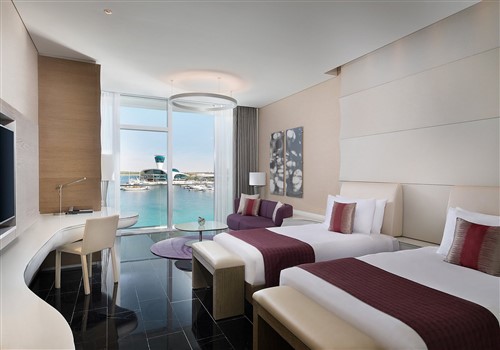 Recently refurbished Yas Island hotel >